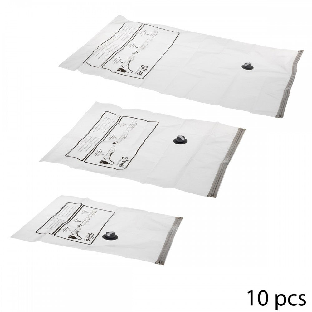 Set 10 saci vidare 5Five, poliprilena, transparenti