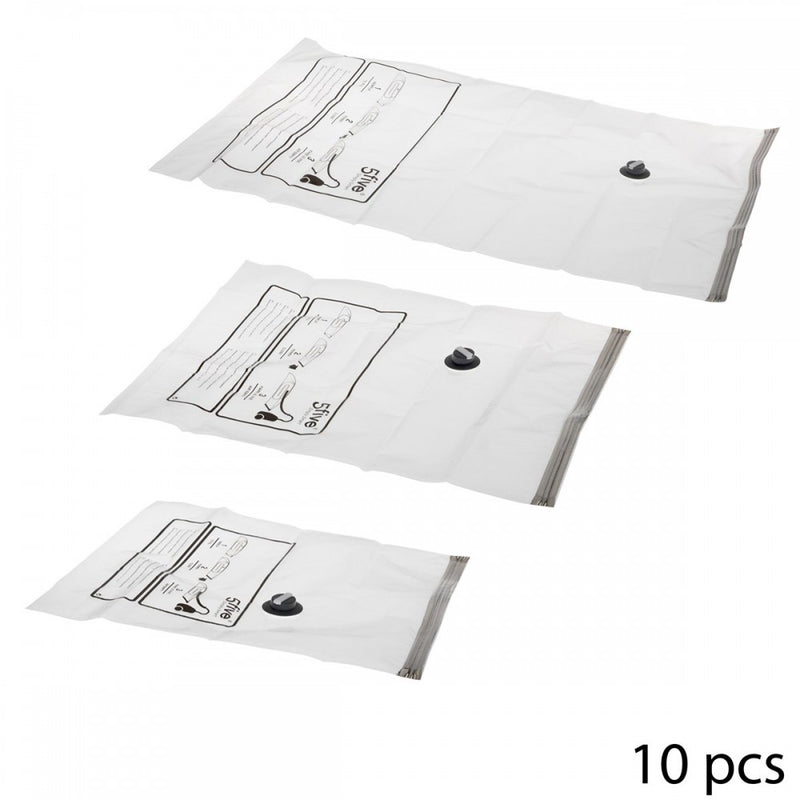 Set 10 saci vidare 5Five, poliprilena, transparenti