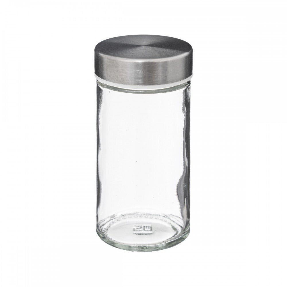 Set 12 recipiente condimente Altero, inox, bambus, sticla, 17 x H 22.9 cm