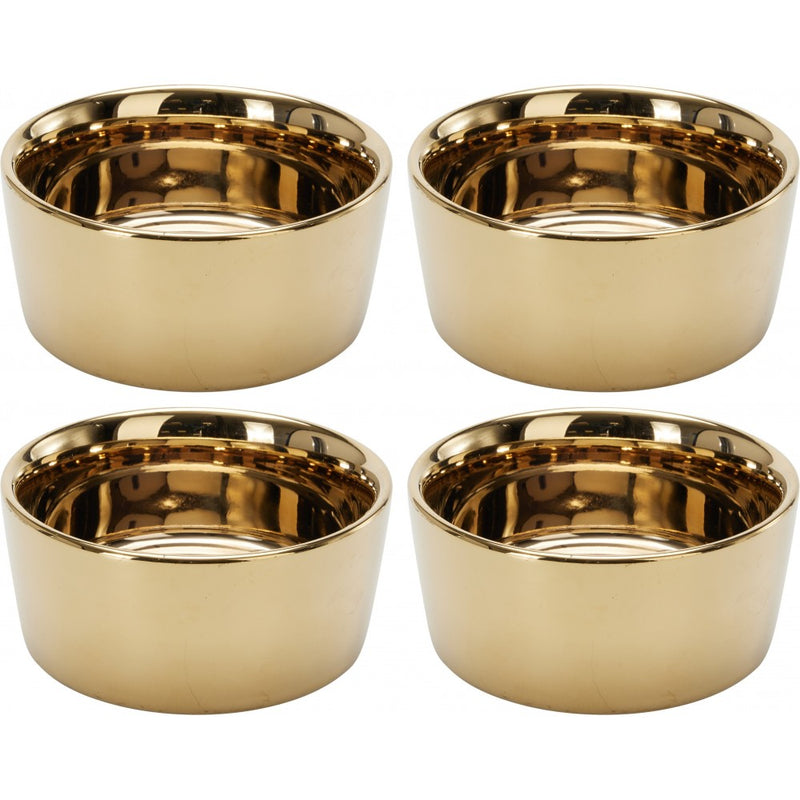 Set 4 recipiente sosuri Golden range, ceramica, 8.5 x h 4.5 cm