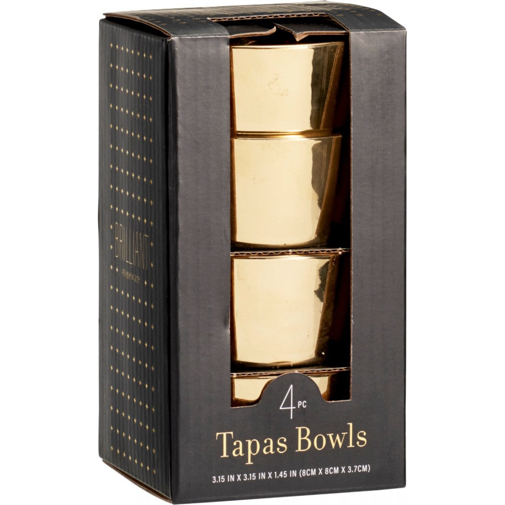 Set 4 recipiente sosuri Golden range, ceramica, 8.5 x h 4.5 cm