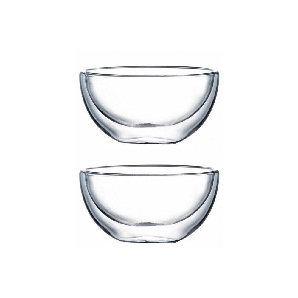 Set 2 boluri Xava, sticla borosilocta, pereti dubli, 500 ml