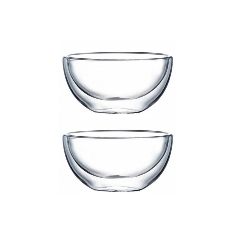 Set 2 boluri Xava, sticla borosilocta, pereti dubli, 500 ml