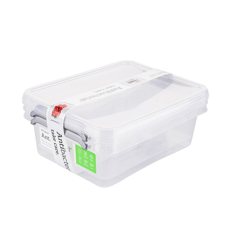 Set 2 caserole Altom, plastic, antibacteriene, particule de argint, 1,15 litri, 20 x 15 x 6 cm