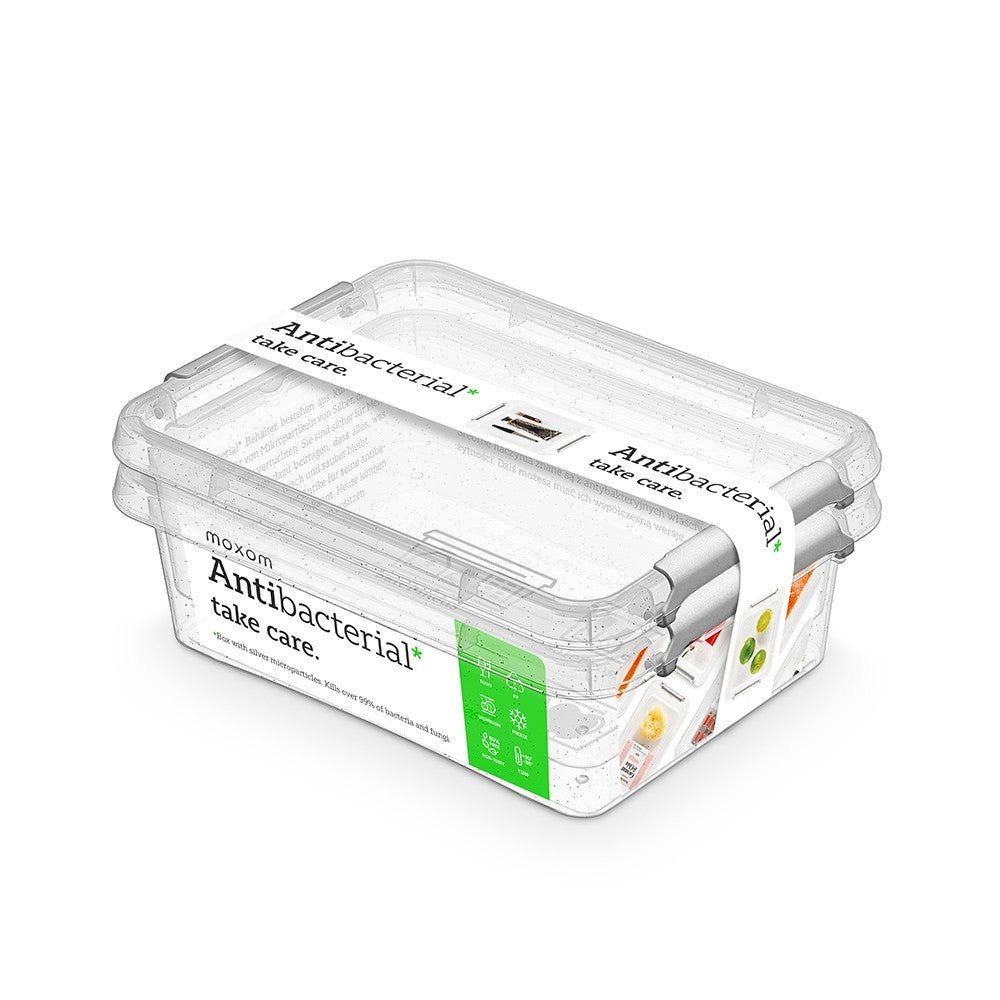 Set 2 caserole Altom, plastic, antibacteriene, particule de argint, 1,15 litri, 20 x 15 x 6 cm