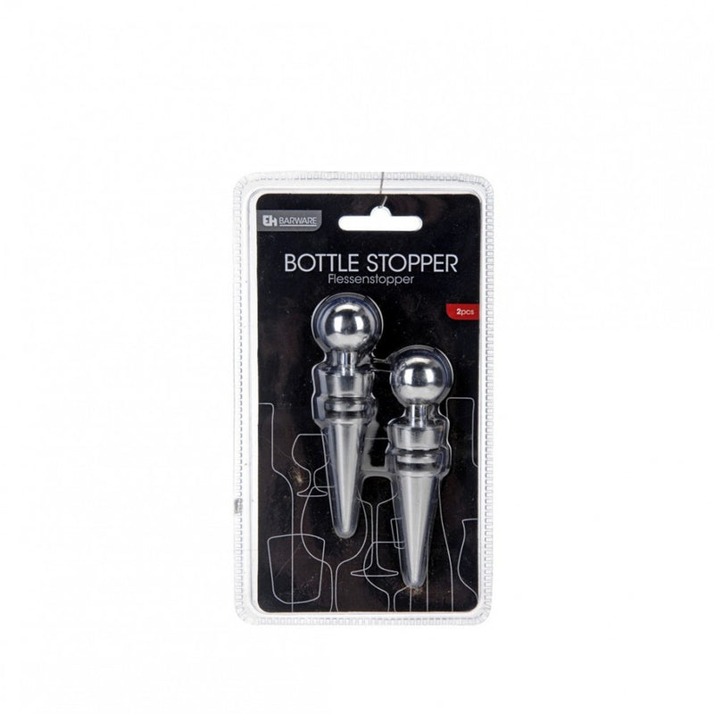Set 2 dopuri Excellent sticla de vin, inox+silicon