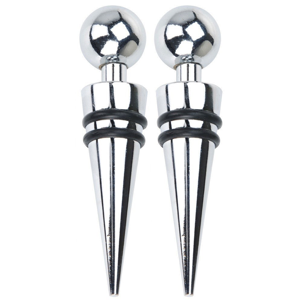 Set 2 dopuri Excellent sticla de vin, inox+silicon