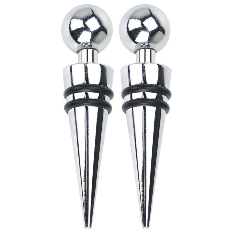 Set 2 dopuri Excellent sticla de vin, inox+silicon