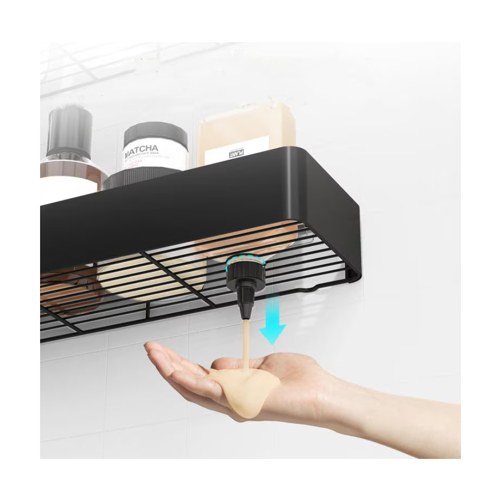 Set 2 etajere Livit Sheld, metal, negru, 38 x 6 cm