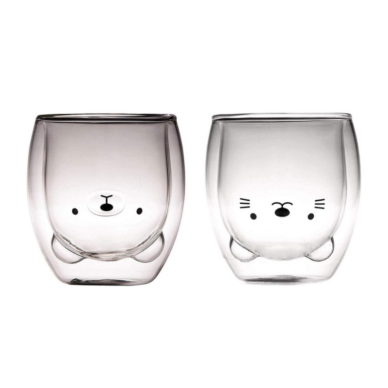 Set 2 pahare Animaux, sticla borosilicata, 250 ml 2 pcs