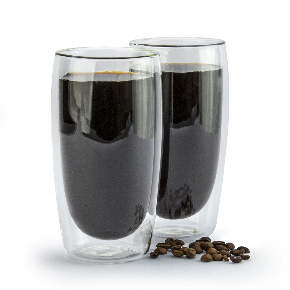Set 2 pahare Latte Macchiato Vivo, sticla borosilicata, pereti dubli, 350 ml