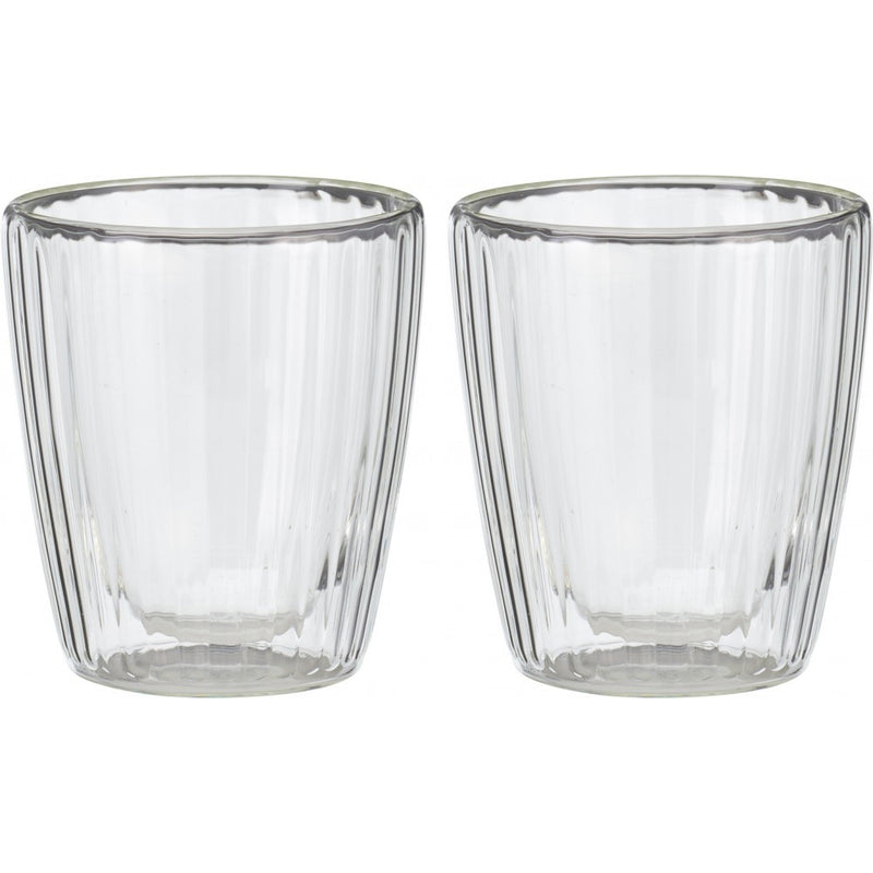 Set 2 pahare Ribs, pereti dubli, sticla, 250 ml