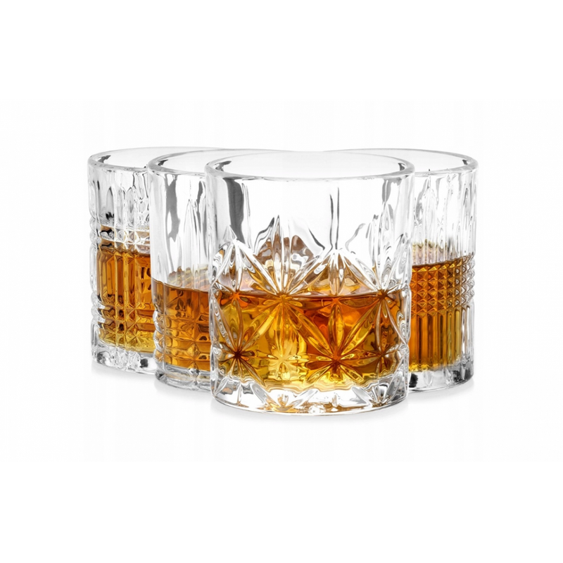 Set 4 pahare whisky Yarm, sticla, 300 ml