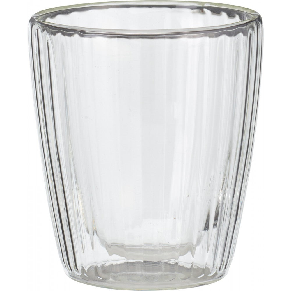 Set 2 pahare Ribs, pereti dubli, sticla, 250 ml