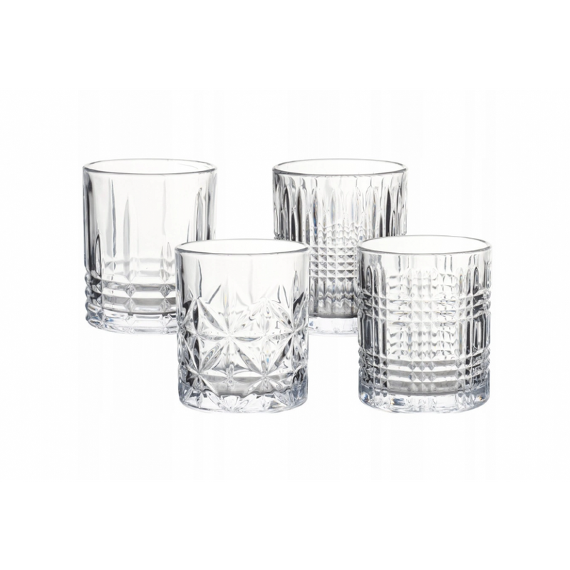 Set 4 pahare whisky Yarm, sticla, 300 ml