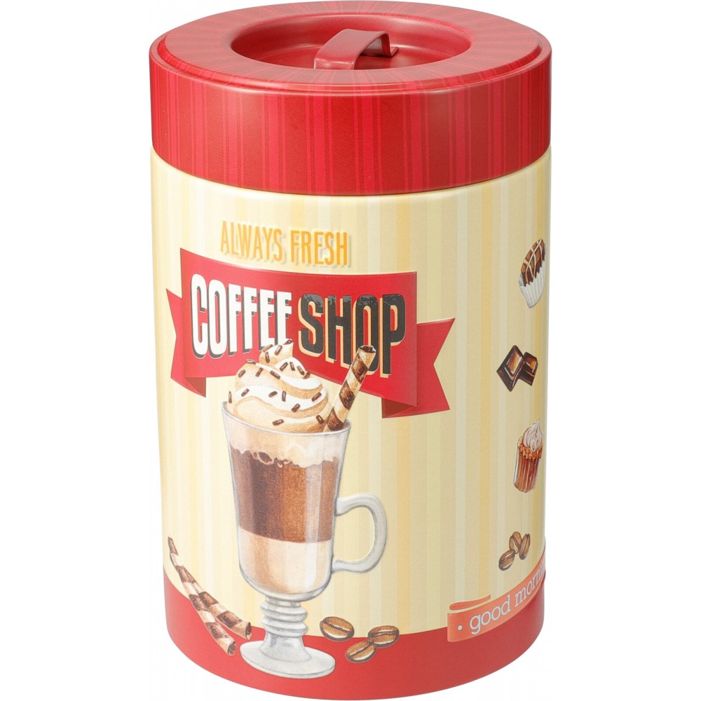 Set 2 recipiente cafea si ciocolata Eh Multicolor Red, metal, 10x 16 cm