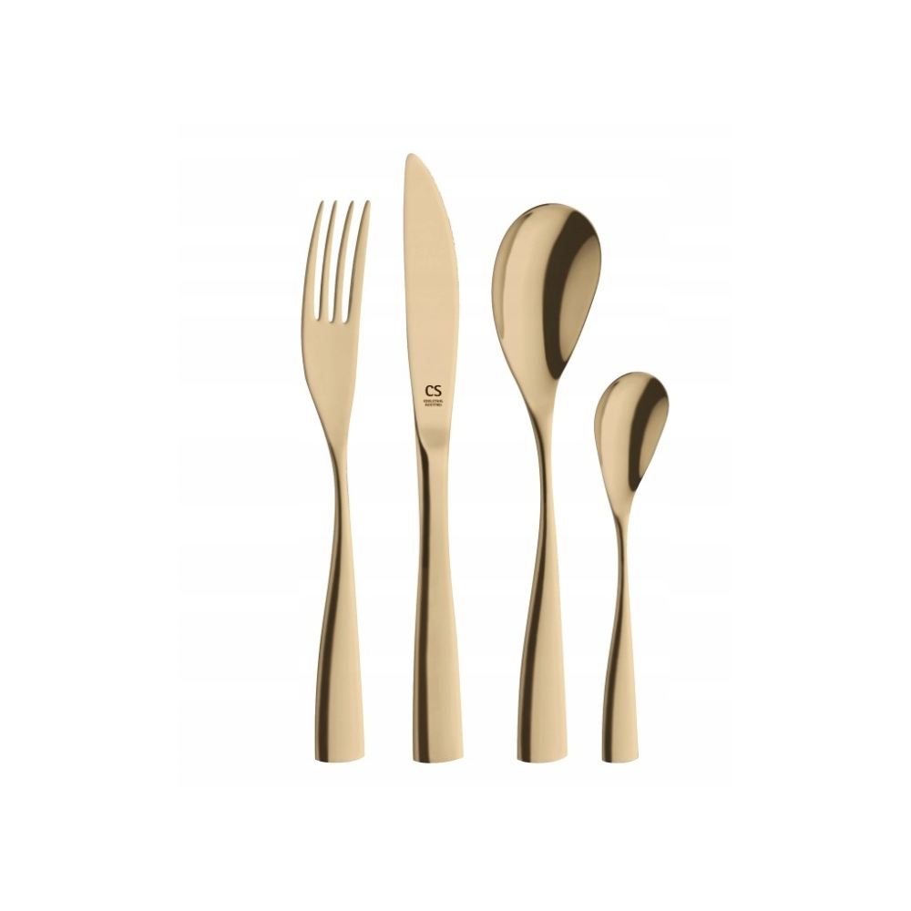 Set 24 tacamuri Bocholt Gold, inox, 3 mm
