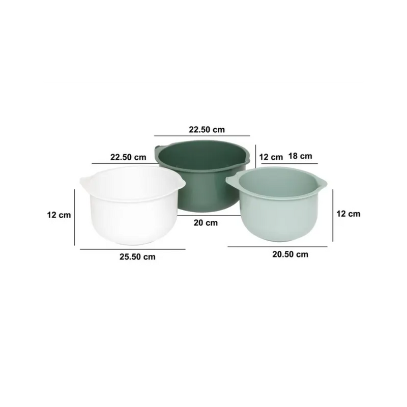 Set 3 boluri plastic Aretzo, 1.5L 2L 3L