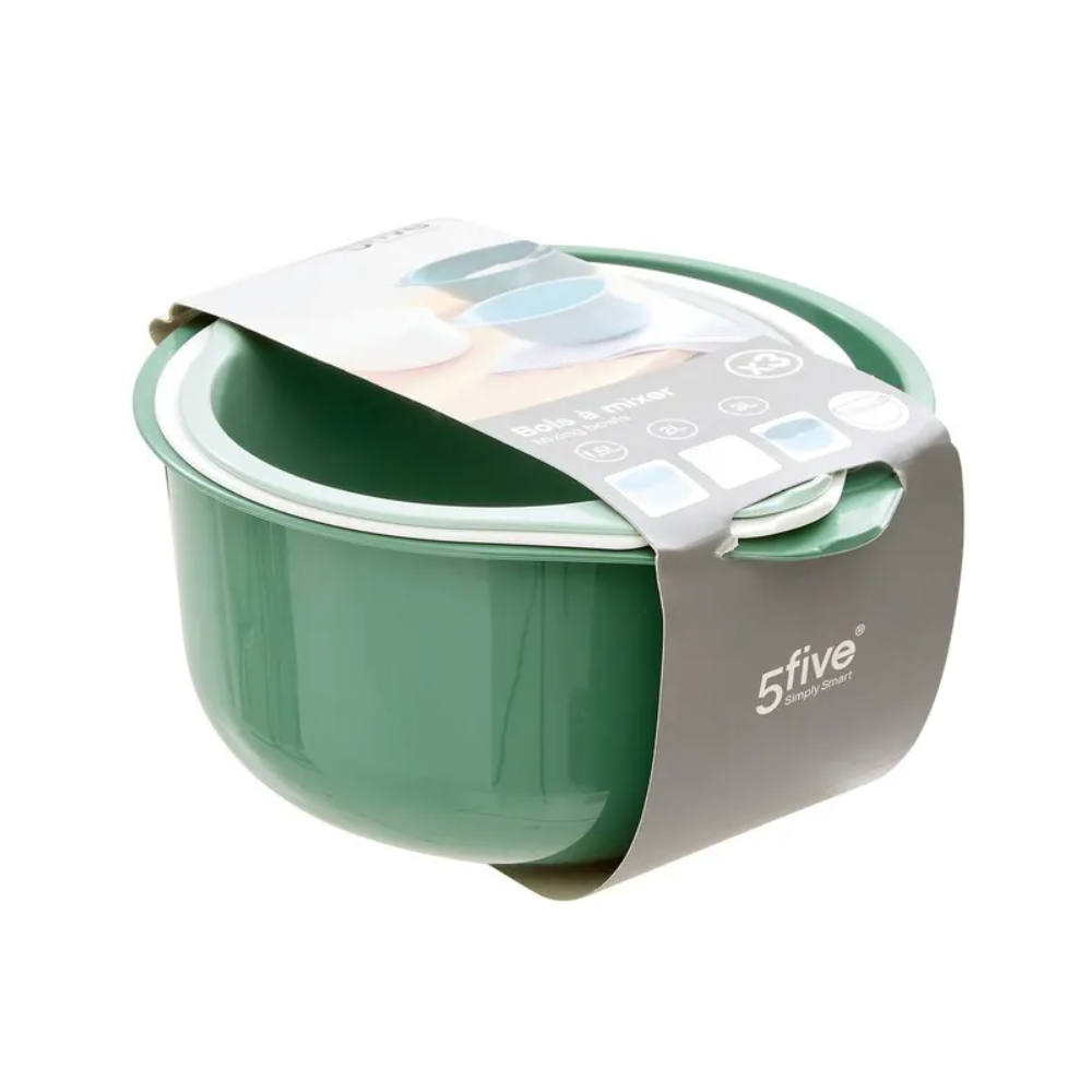 Set 3 boluri plastic Aretzo, 1.5L 2L 3L