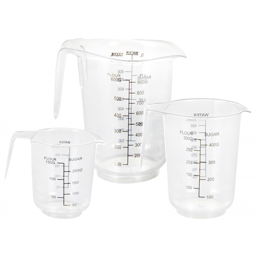 Set 3 cani gradate EH, Plastic, 250-500-1000 ml