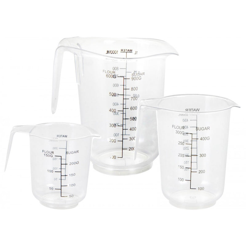 Set 3 cani gradate EH, Plastic, 250-500-1000 ml