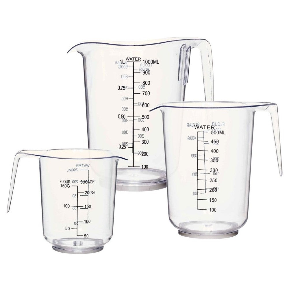 Set 3 cani gradate EH, Plastic, 250-500-1000 ml