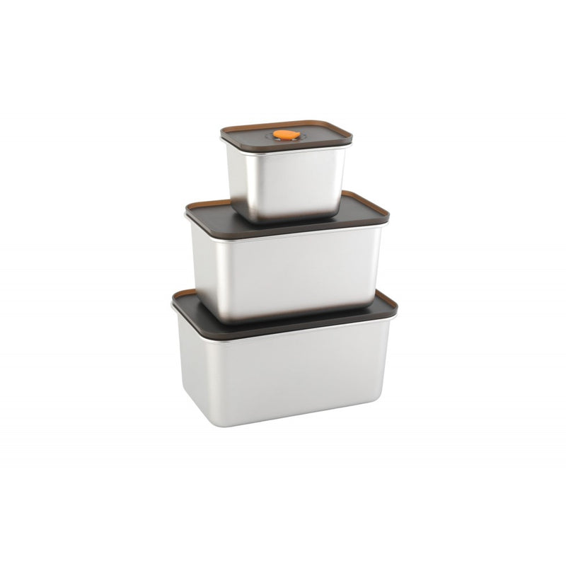 Set 3 caserole Ecotherm Hight, inox, 550, 1500, 2100 ml