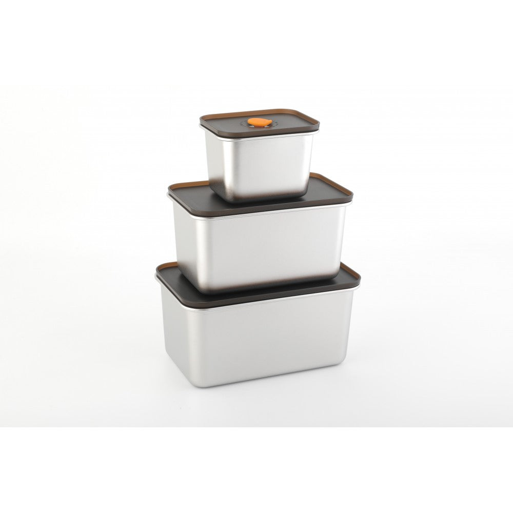 Set 3 caserole Ecotherm Hight, inox, 550, 1500, 2100 ml