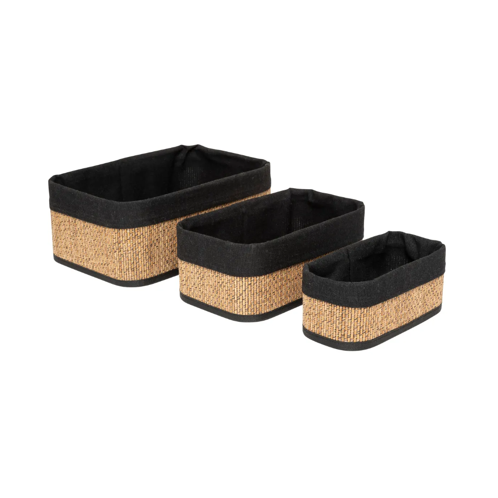 Set 3 cosuri Stemy, bambus, 31 x 21 x 12.5 cm