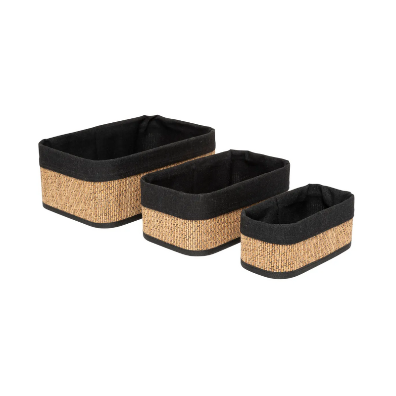 Set 3 cosuri Stemy, bambus, 31 x 21 x 12.5 cm