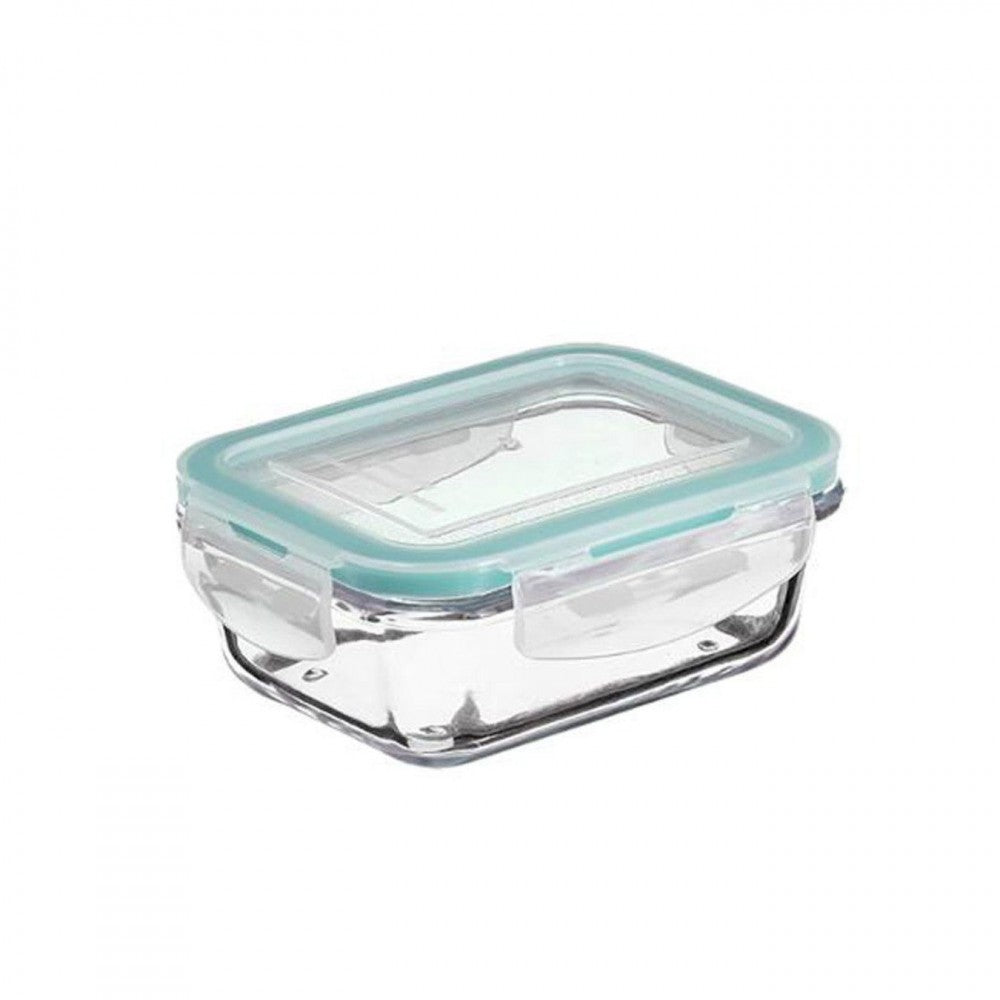 Set 3 cutii alimentare 5five, dreptunghiulare, din sticla cu inchidere ermetica