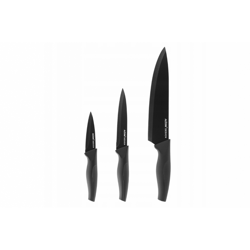 Set 3 cutite Altom, negru, inox