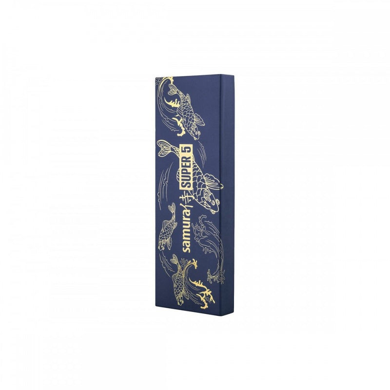 Set 3 Cutite Samura Super 5, universal 16,2 cm, nakiri 16,8 cm, santoku 18,2 mc, otel damasc HRC 61