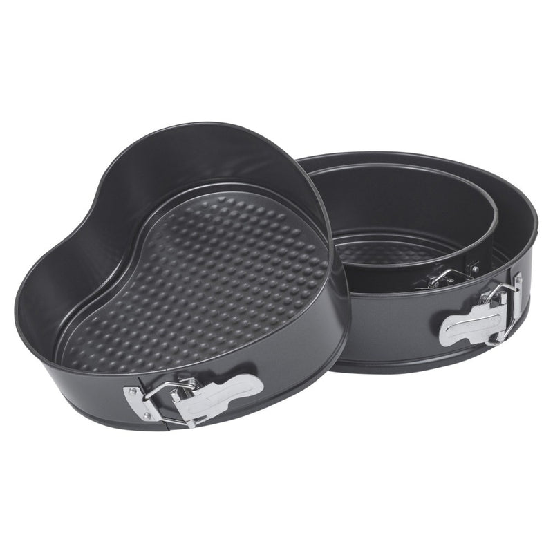 Set 3 tavi patiserie Karla, otel carbon, antiaderente, 24 x 24 x 7 cm