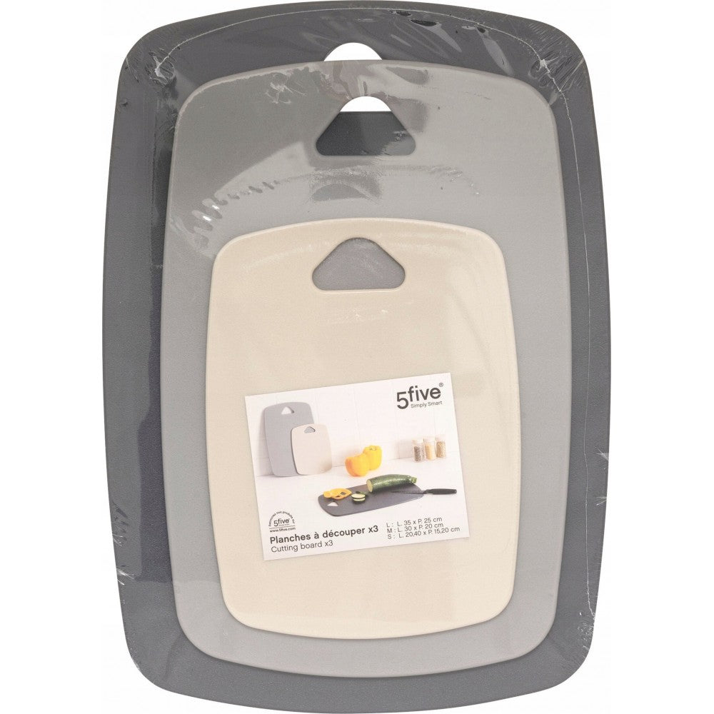 Set 3 tocatoare Aljer, plastic, 35 x 25 x H 0.6 cm