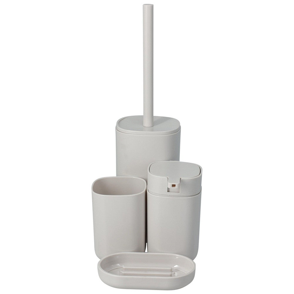 Set 4 accesorii baie Kalix, alb, plastic