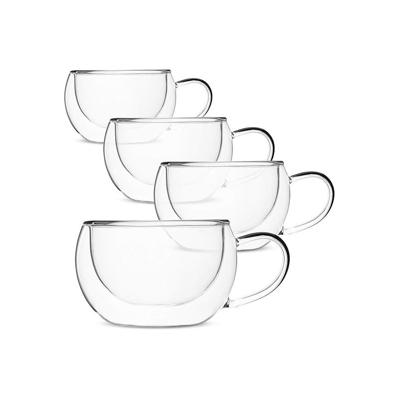 Set 4 cani Nastory, pereti dubli, sticla borosilicata, 300 ml