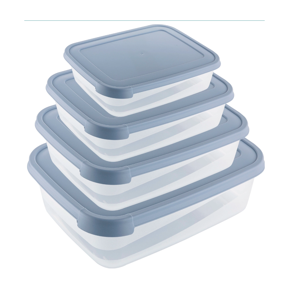 Set 4 caserole Blue Florina, plastic