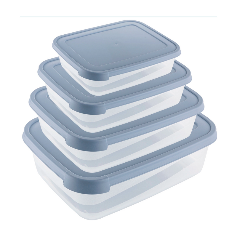 Set 4 caserole Blue Florina, plastic