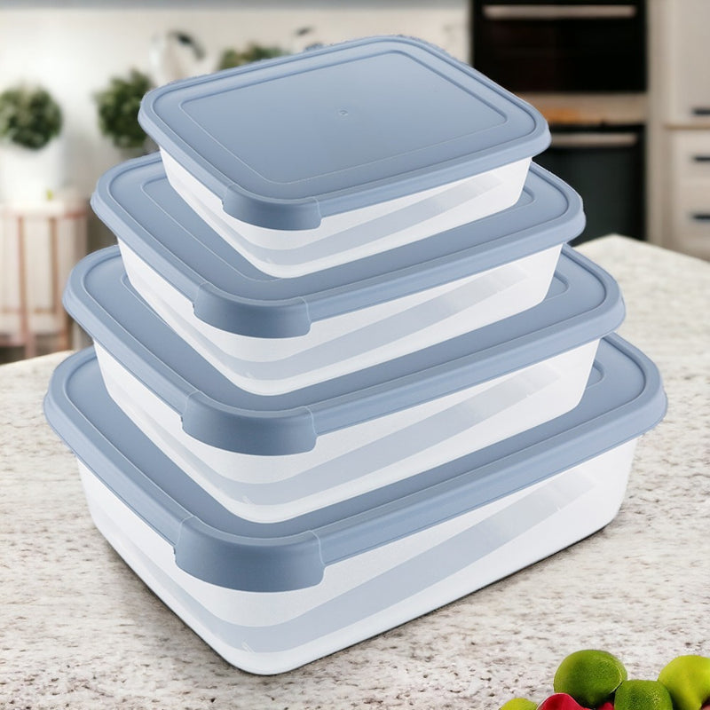 Set 4 caserole Blue Florina, plastic