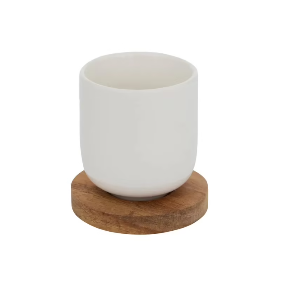 Set 4 cesti espresso Elegance, ceramica, alb, 100 ml