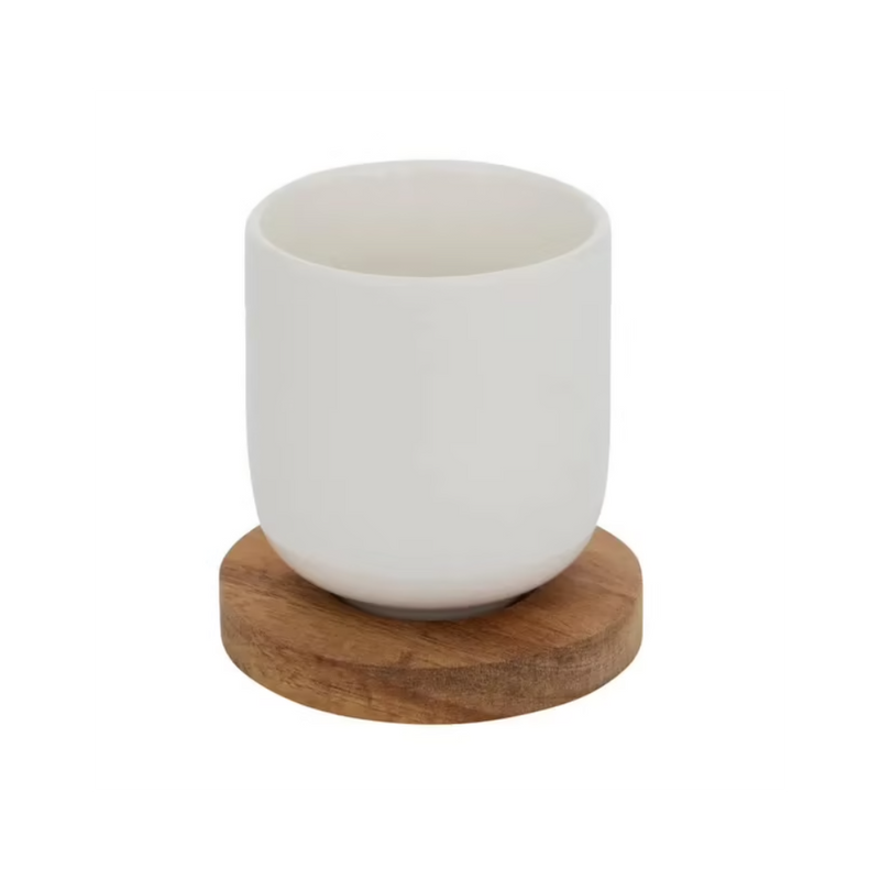 Set 4 cesti espresso Elegance, ceramica, alb, 100 ml