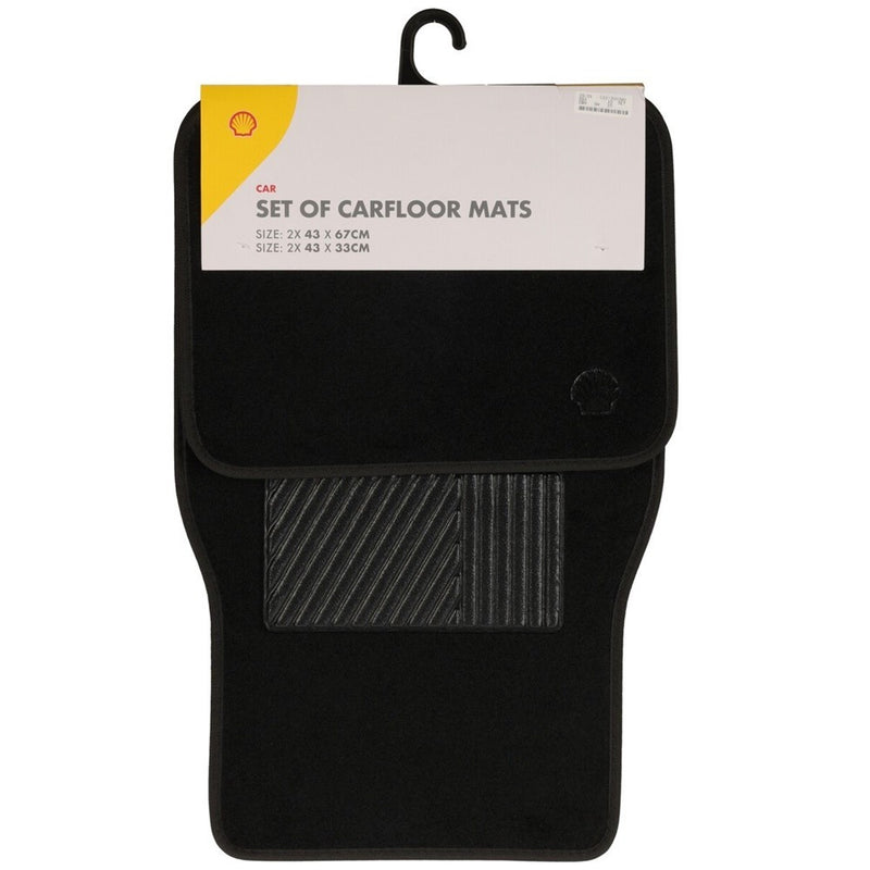 Set 4 covorase auto Shell, polyvinil, 43 x 67 cm, 43 x 33 cm