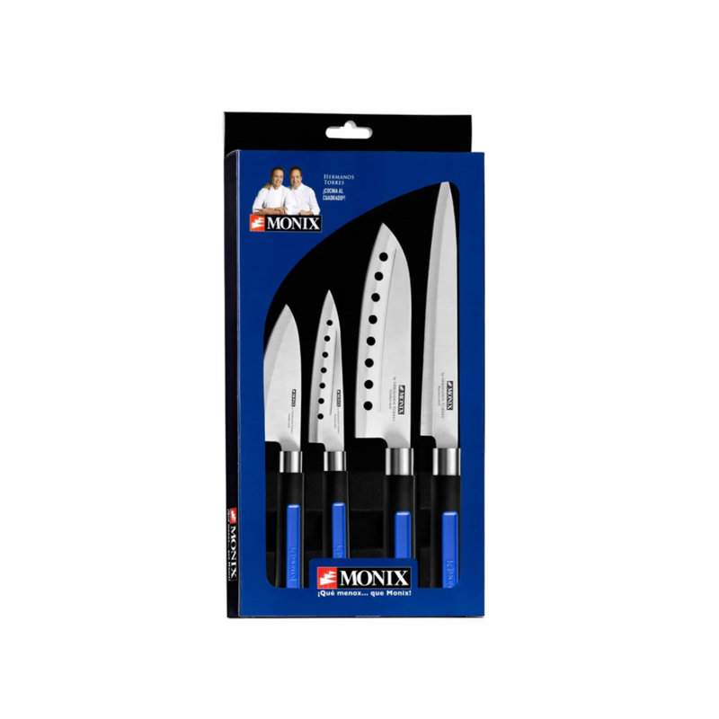 Set 4 Cutite Profesionale Japoneze Monix - Cuti Feliat, Santoku, Universal, Deba