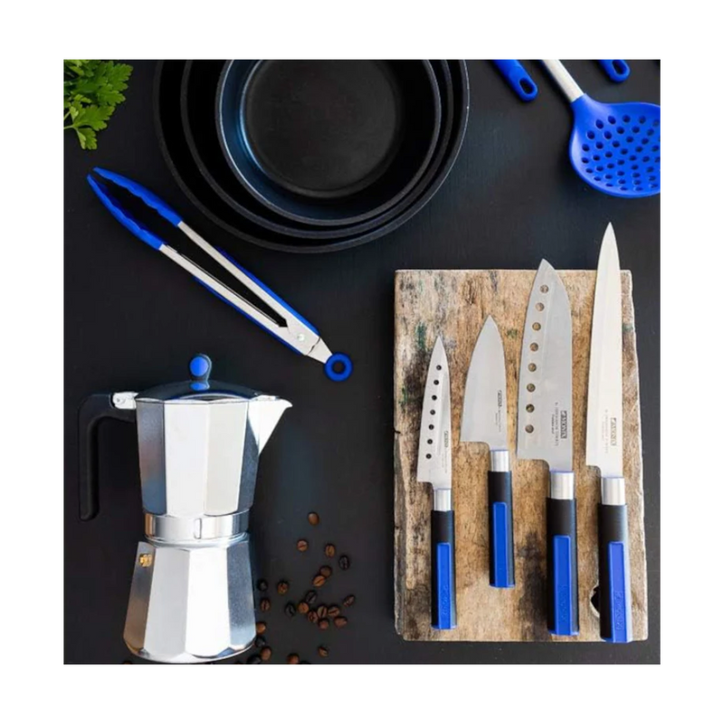 Set 4 Cutite Profesionale Japoneze Monix - Cuti Feliat, Santoku, Universal, Deba