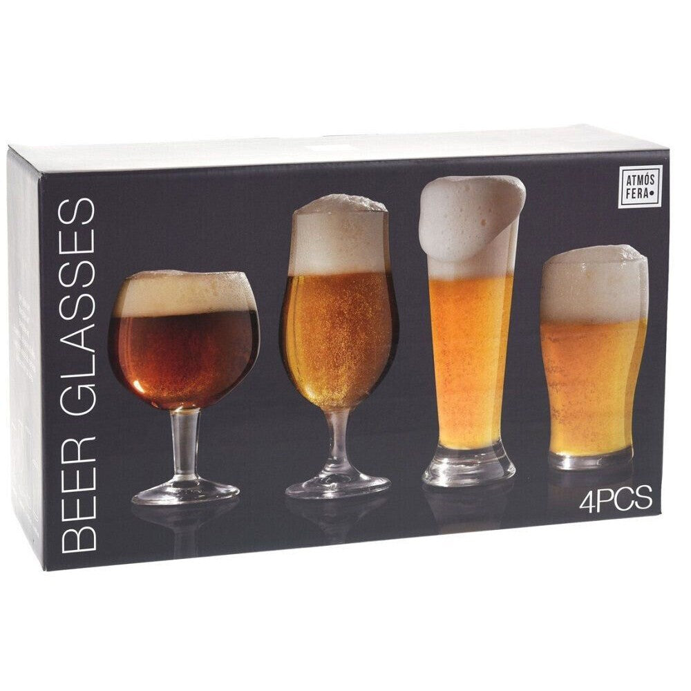 Set 4 pahare Bere Hans, sticla,