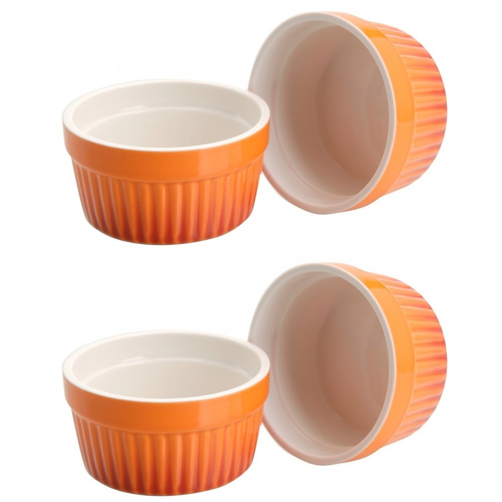 Set 4 ramekin Orange, portelan, 11x4.8 cm