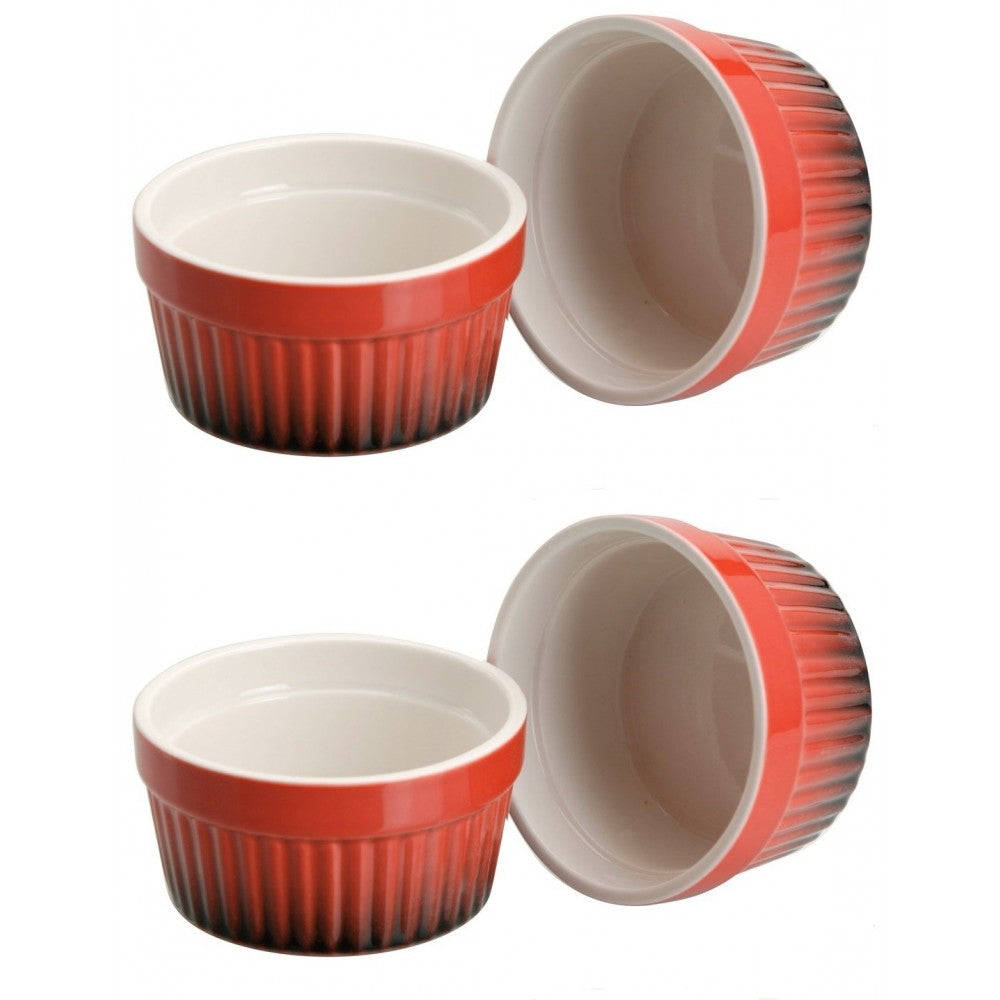 Set 4 ramekin Red, portelan, 11x4.8 cm