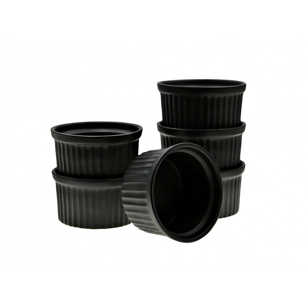 Set 6 ramekine Black, 8.5x4.5 cm