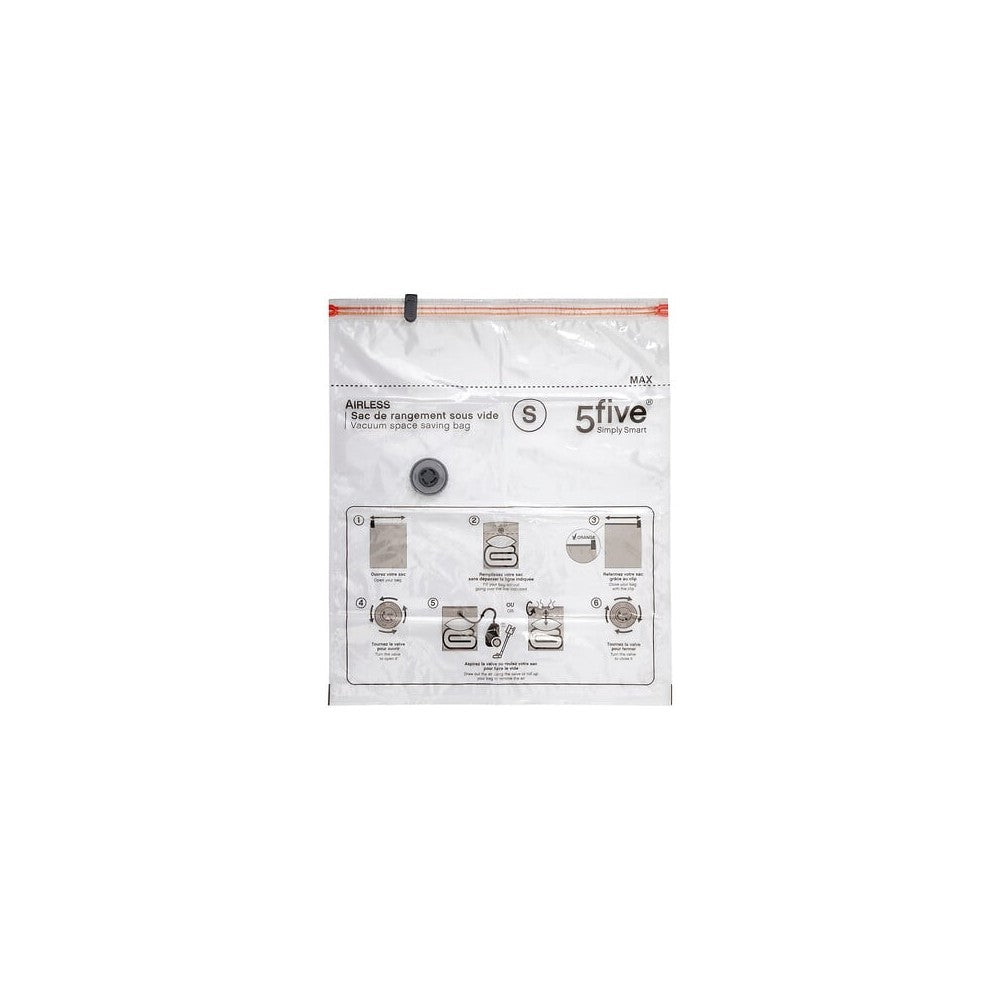 Set 4 saci vidare haine M, transparent, 60 x 80 cm